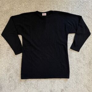 N.Peal Black 100% Cashmere Crew Neck Sweater Made in Scotland Mens Small